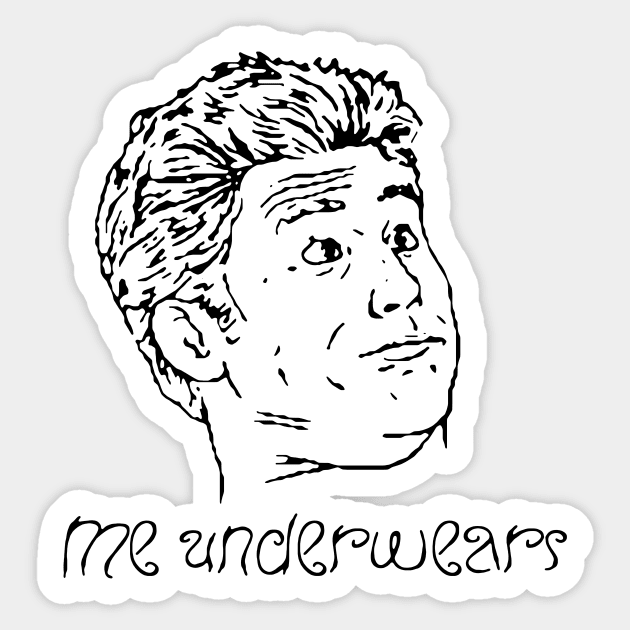 Me Underwears Sticker by LordNeckbeard